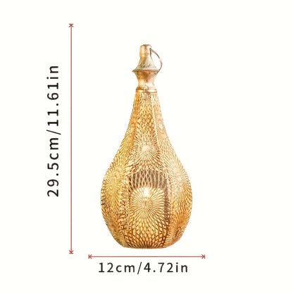 Elegant Metal Lantern Candle Holder - Home Decor Tabletop Lantern,Perfect forNew Year and Celebrations (Excluding Candles)